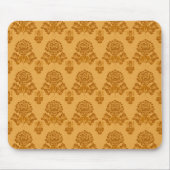 Gouden Damast Bloempatroon Muismat (Voorkant)