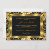 Gouden Damast Boog Foto 50ste Huwelijksverjaardag  Kaart (Achterkant)