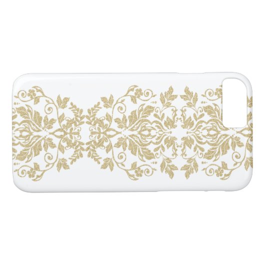 Gouden damast Elegantie Case-Mate iPhone Case (Achterkant (Horizontaal))