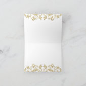 Gouden Damast Embleem Dank U Bedankkaart (Binnen)