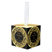 Gouden damast en hart decoratie (Voorkant hoekig)