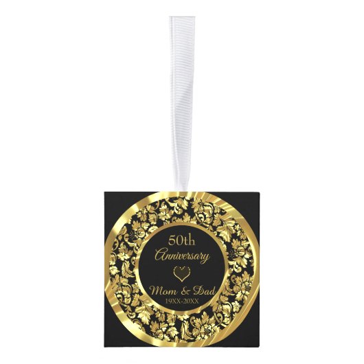 Gouden damast en hart decoratie (Rechts)