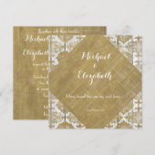  gouden damast en hout met bijbelvers kaart (Voorkant / Achterkant)