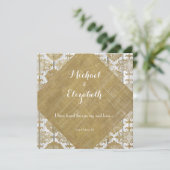  gouden damast en hout met bijbelvers kaart (Staand voorkant)