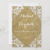 gouden damast en hout met bijbelvers kaart (Voorkant)