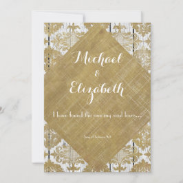 gouden damast en hout met bijbelvers kaart