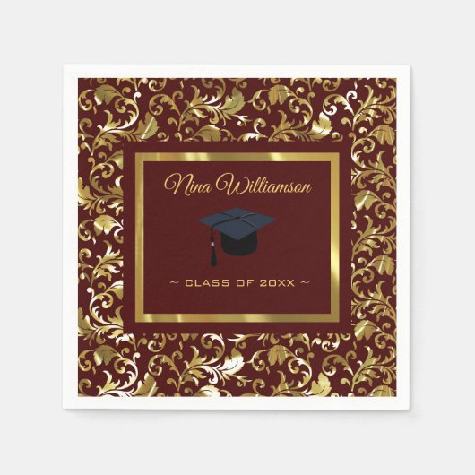 Gouden damast en Pet Servet (Voorkant)