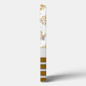 Gouden Damast en Strepen Persoonlijk Case-Mate iPhone Case (Achterkant / Links)