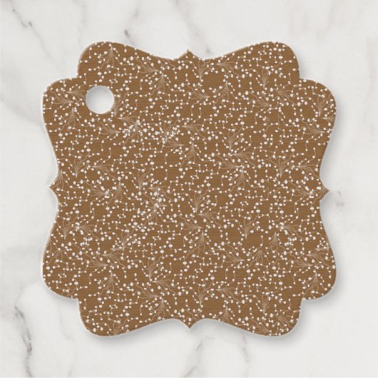 Gouden Damast Fancy Favor Label (Voorkant)