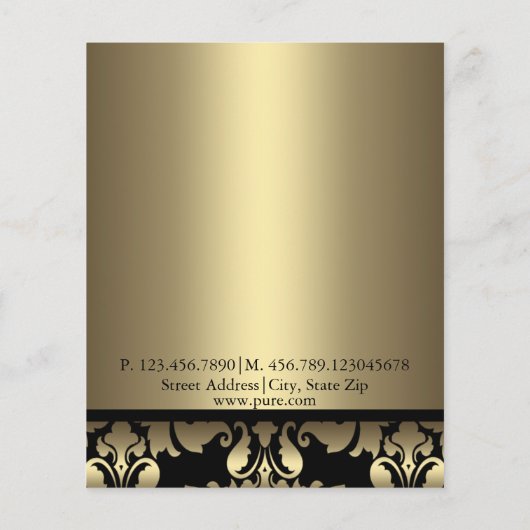 Gouden Damast Flyer (Achterkant)