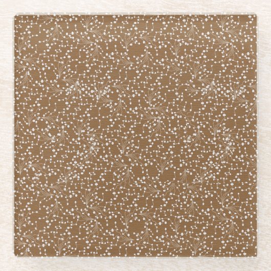 Gouden Damast Glas Onderzetter (Voorkant)