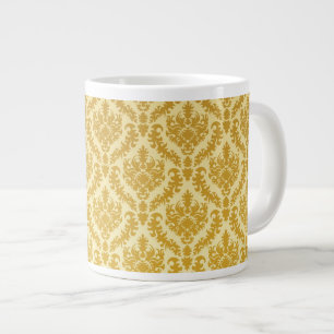 Gouden damast grote koffiekop