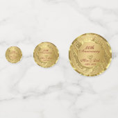 Gouden Damast & Hart Confetti (Achterkanten)