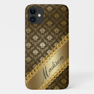 Gouden Damast Meisjesachtig Glanzend Elegant Geper Case-Mate iPhone Case