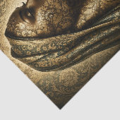 Gouden Damast Muze Decoupage Tissuepapier (Detail)