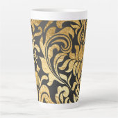 Gouden damast (passende journal beschikbaar) latte mok (Voorkant)