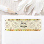 Gouden damast patroon etiket (Insitu)