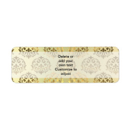 Gouden damast patroon etiket