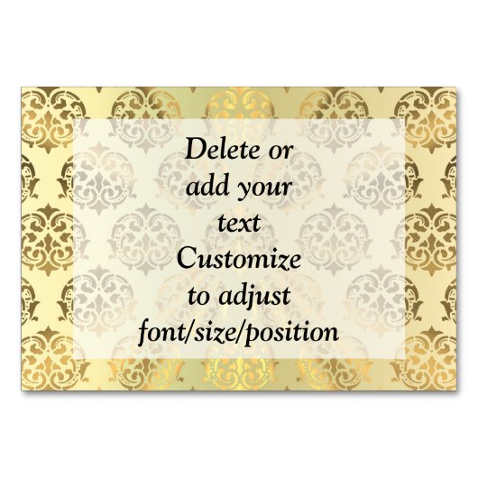 Gouden damast patroon kaart (Voorkant)