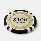 Gouden damast patroon pokerchips (Enkel)