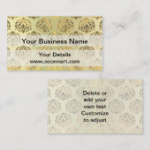 Gouden damast patroon visitekaartje (Voorkant / Achterkant)