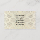 Gouden damast patroon visitekaartje (Achterkant)