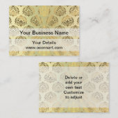 Gouden damast patroon visitekaartje (Voorkant / Achterkant)