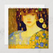 Gouden Dame van ART NOUVEAU Bedankkaart (Voorkant / Achterkant)
