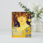 Gouden Dame van ART NOUVEAU Briefkaart (Staand voorkant)
