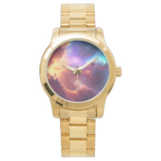 gouden dameshorloge met fluorescerend gezicht horloge