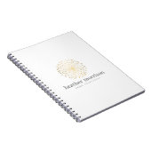 GOUDEN DANDELION STARBURST LOGO OP WIT NOTITIEBOEK (Rechterzijde)