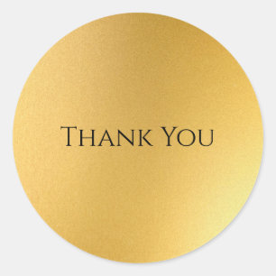 Gouden Dank Je Elegante Sjabloon Modern Goud Ronde Sticker