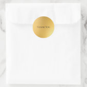 Gouden Dank Je Wel Elegante Template Moderne Goude Ronde Sticker (Tas)