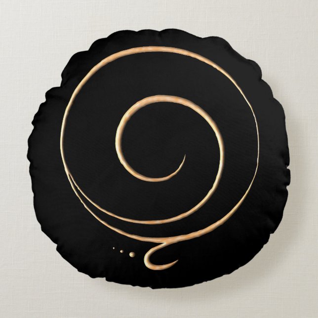 Gouden Dankbaarheid  Rond Kussen (Voorkant)