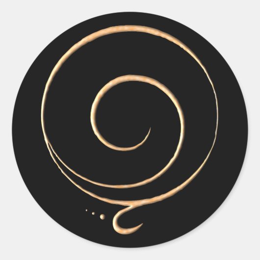 Gouden Dankbaarheid Ronde Sticker (Voorkant)