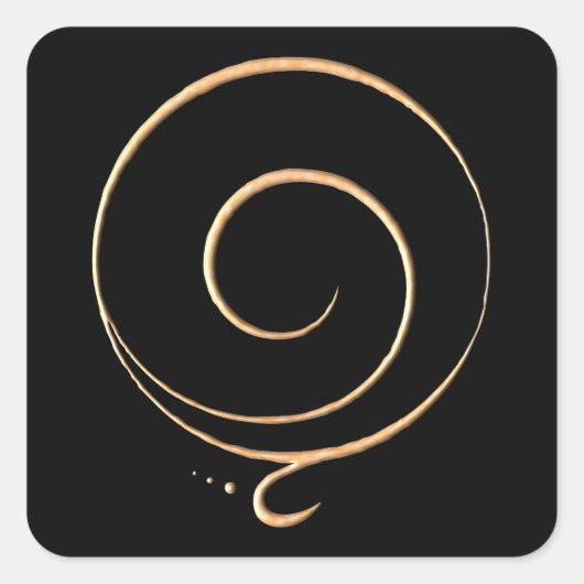 Gouden Dankbaarheid  Vierkante Sticker (Voorkant)