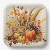 Gouden Dankbaarheidsmedaille: Foliage en Bloemen Papieren Bordje (Voorkant)