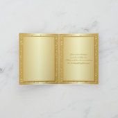 gouden dankt Bloemen van het 50ste Jubileum u Bedankkaart (Binnen)