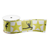 GOUDEN DANSER KERST DESIGN SATIJNEN LINT (Spoel)