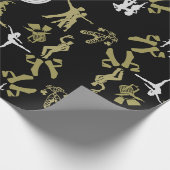 Gouden Danser Patroon Home Decor Cadeaupapier (Hoek)