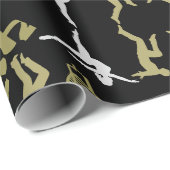 Gouden Danser Patroon Home Decor Cadeaupapier (Rol Hoek)