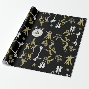 Gouden Danser Patroon Home Decor Cadeaupapier