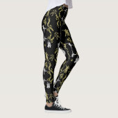 Gouden Danser Patroon Home Decor Leggings (Rechts)
