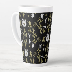 Gouden Danser Patroon Huisdecoratie Latte Mok
