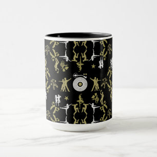 Gouden Danser Patroon Huisdecoratie Mok