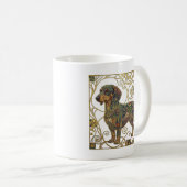 Gouden Das-Hond: Weense Secession-Dachshond Koffiemok (Voorkant rechts)
