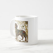 Gouden Das-Hond: Weense Secession-Dachshond Koffiemok (Voorkant links)