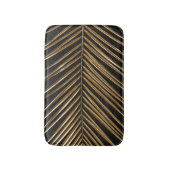 Gouden Datum Palmblad: Zwart Minimalistisch Badmat (Voorkant Verticaal)