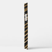 Gouden Datum Palmblad: Zwart Minimalistisch Case-Mate iPhone Case (Achterkant / Rechts)