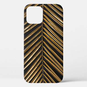 Gouden Datum Palmblad: Zwart Minimalistisch Case-Mate iPhone Case